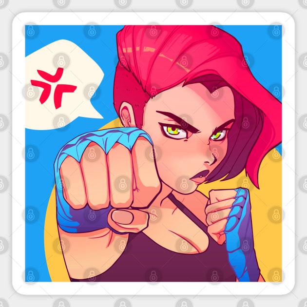 Girl Fight Sticker by machmigo